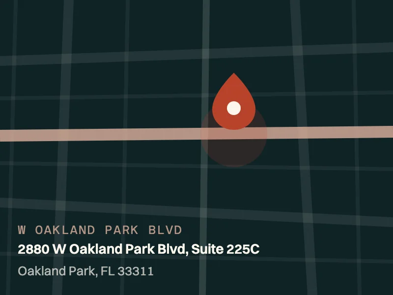 Location: 2880 W Oakland Park Blvd, Suite 225C, Oakland Park, FL 33311