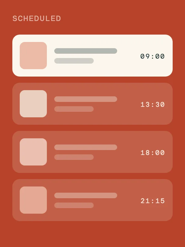Scheduled posts